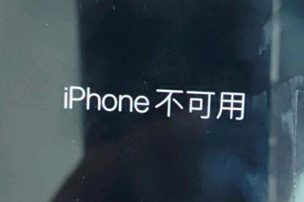 雨山苹果服务网点分享锁屏界面显示“iPhone 不可用”如何解决 