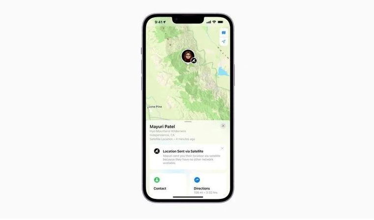 雨山苹果14维修分享iPhone14系列中 FindMy功能通过卫星分享位置方法教程 