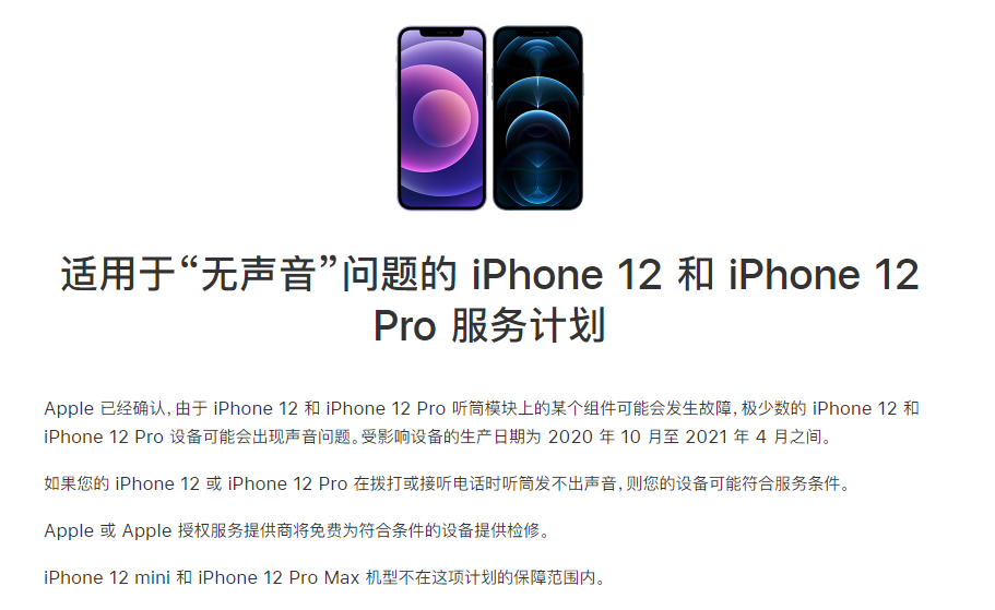 雨山苹果手机维修分享iPhone 12/Pro 拨打或接听电话时无声音怎么办 